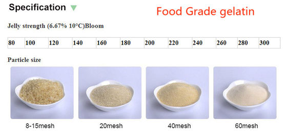 Wit aan het Geelachtige Witte Type van Gelatine Runderpoeder met Viscositeit van 1.0-2.0 Mpa.S