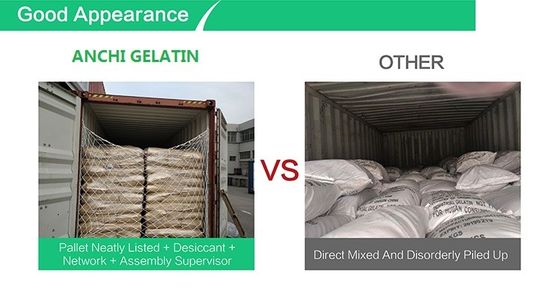 Gelatin gia súc không có hương vị thực phẩm với mức độ tro thấp và kim loại nặng