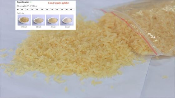 ≤ 10 ppm Gelatina não comestível de metais pesados Ph 5.0-7.0 Salmonela negativa